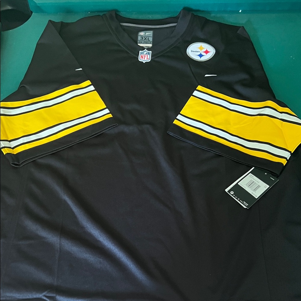 Nike Black and Yellow Athletic Jersey Pittsburgh Steelers blank jersey